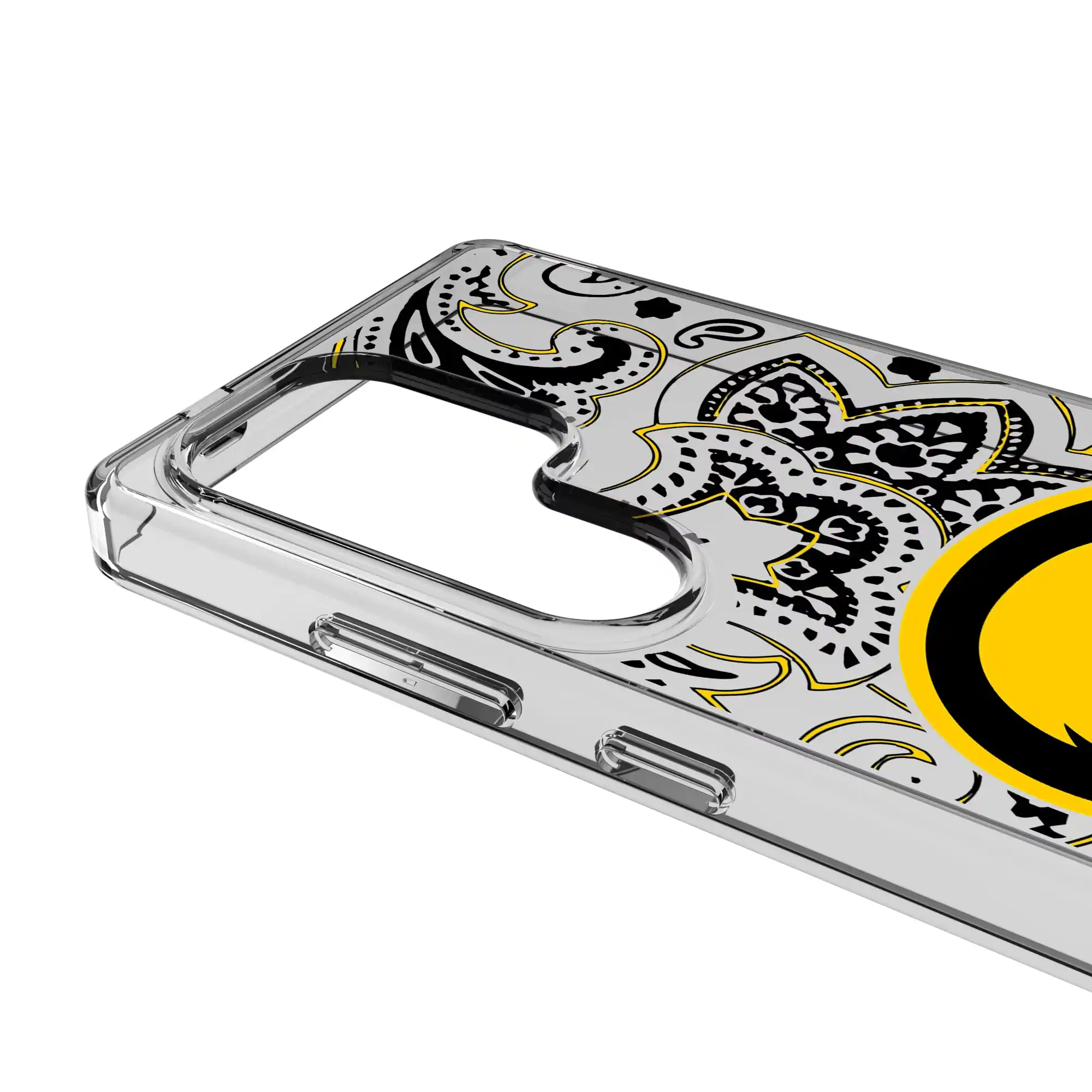 Alt View 2. Keyscaper - Iowa Hawkeyes Paisley Galaxy Clear Case - S23 Ultra - Multicolor.