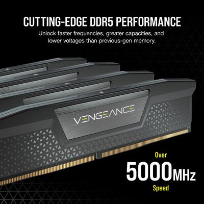 CORSAIR VENGEANCE 64GB (2x32GB) DDR5 6400MHz C32 UDIMM