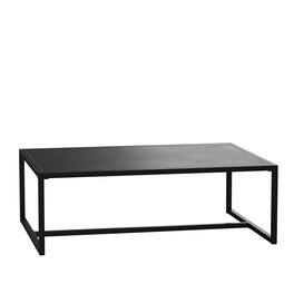 Emma + Oliver - All-Weather Commercial Grade Indoor/Outdoor Steel Patio Coffee Table - Black