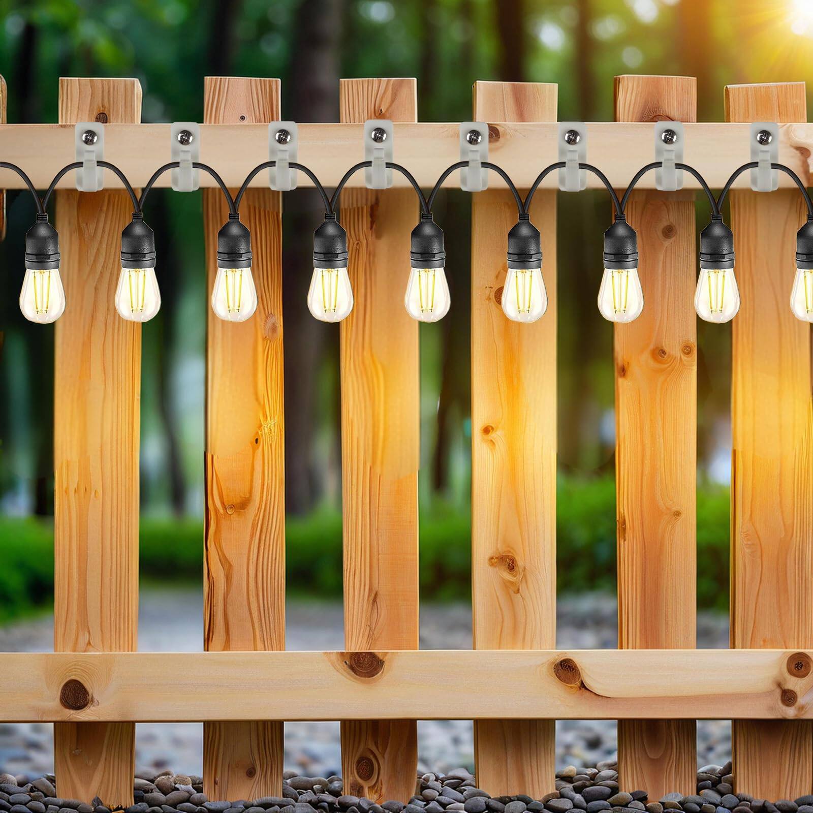 Alt View 2. Paradigms Interiors - Outdoor Light Hooks For String Lights Heavy Duty Christmas Clips Patio Wall Garage Holiday Party And Year-r... - Black.