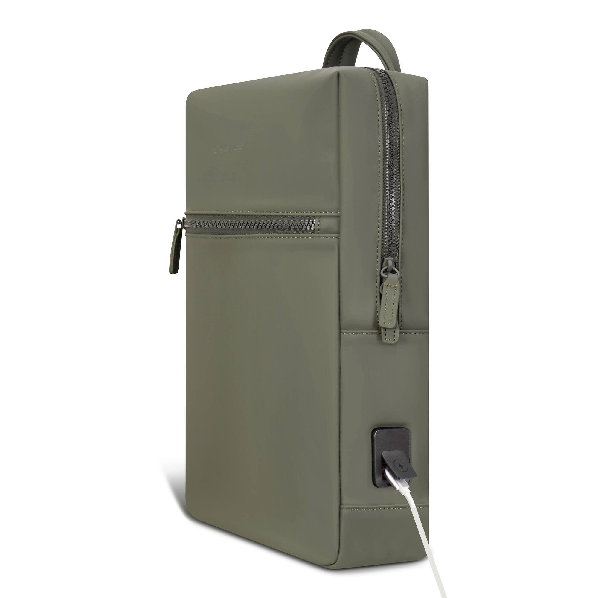 Left. Champs - Onyx Collection - Modern II Laptop Backpack - Green.