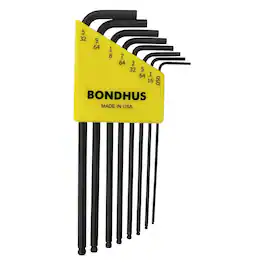 Bondhus - 10932 Set 8 Ball End L-Wrench .050-5/32"