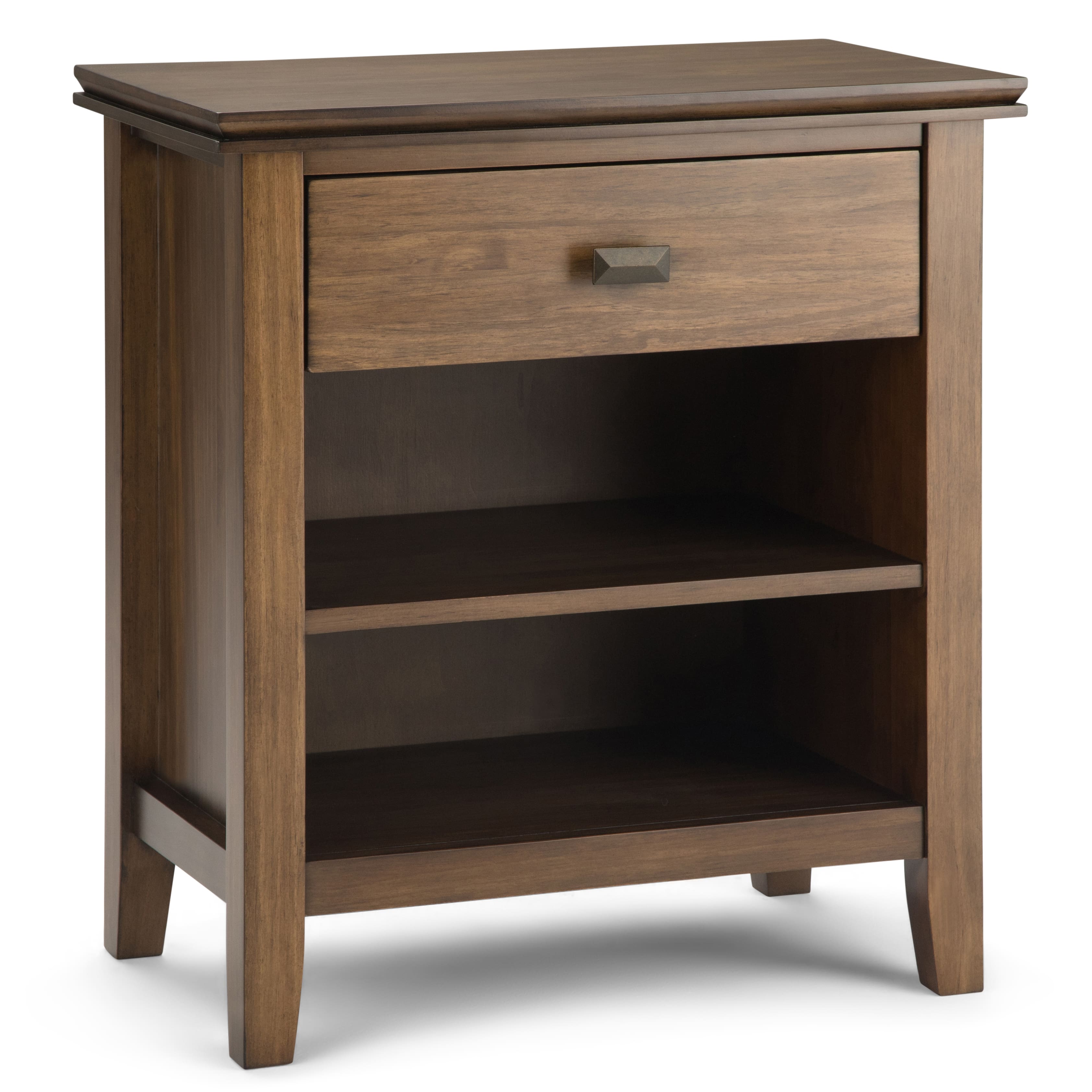 Front. Simpli Home - Artisan Bedside Table - Rustic Natural Aged Brown.