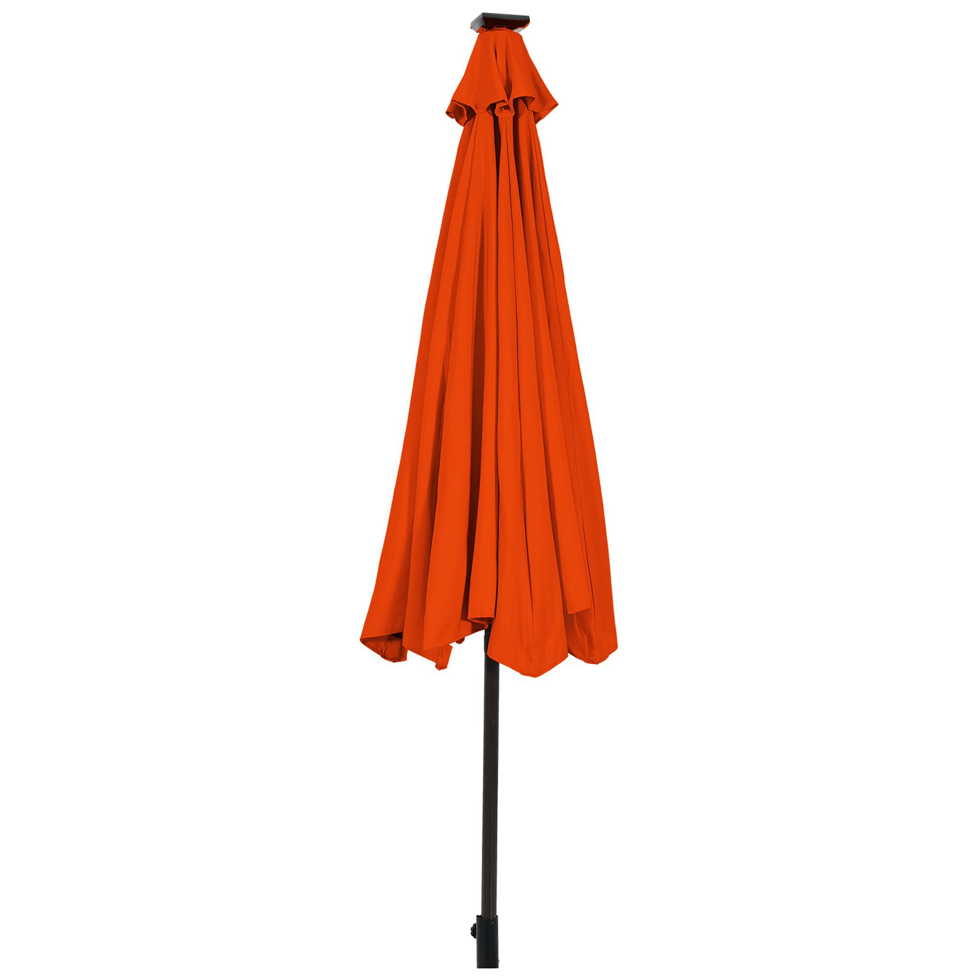 Alt View 2. Costway - 10FT Patio Solar Umbrella LED Patio Market Steel Tilt W/Crank Outdoor New - Orange.