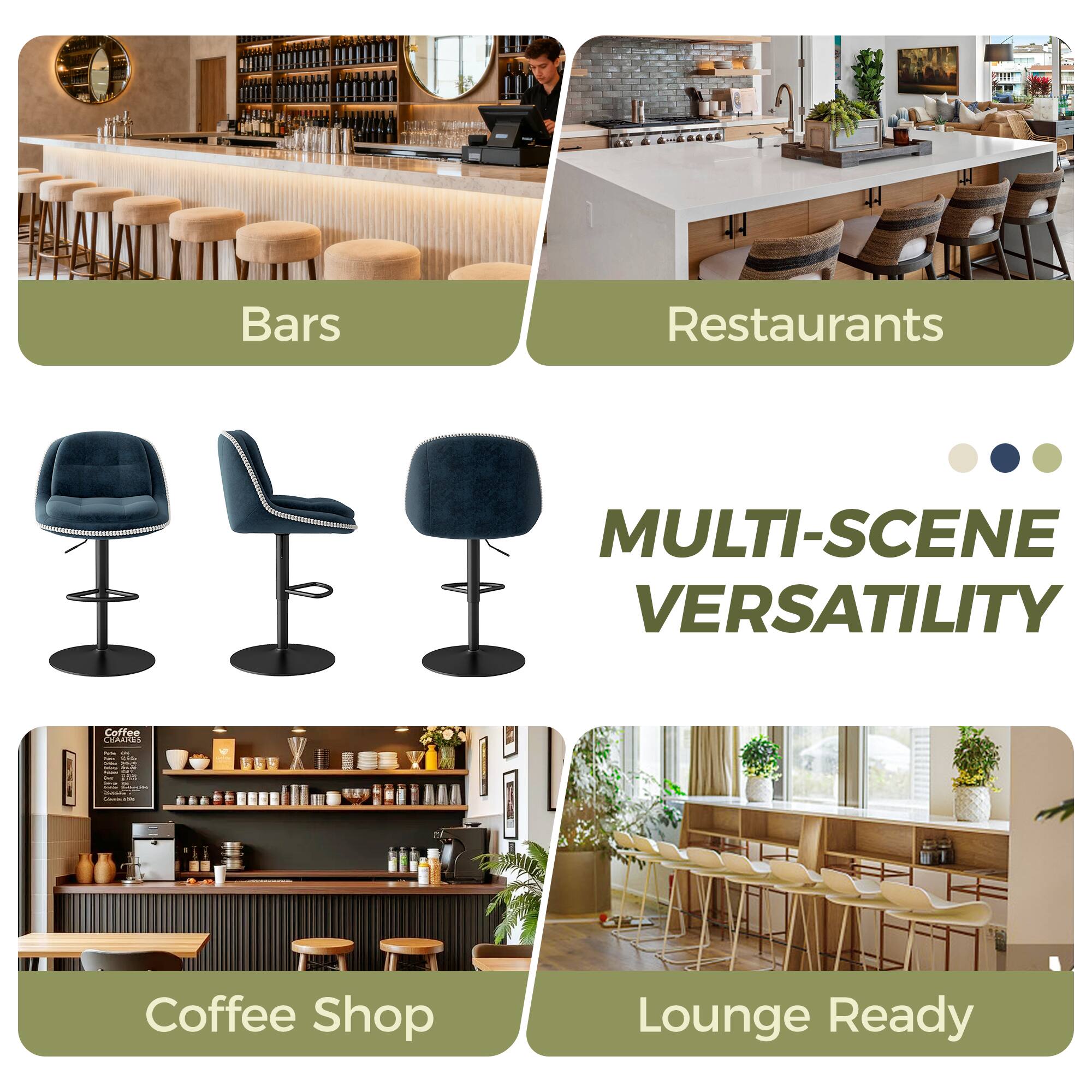 Bars  
Restaurants  
Coffee Shop  
Lounge Ready  

MULTI-SCENE VERSATILITY