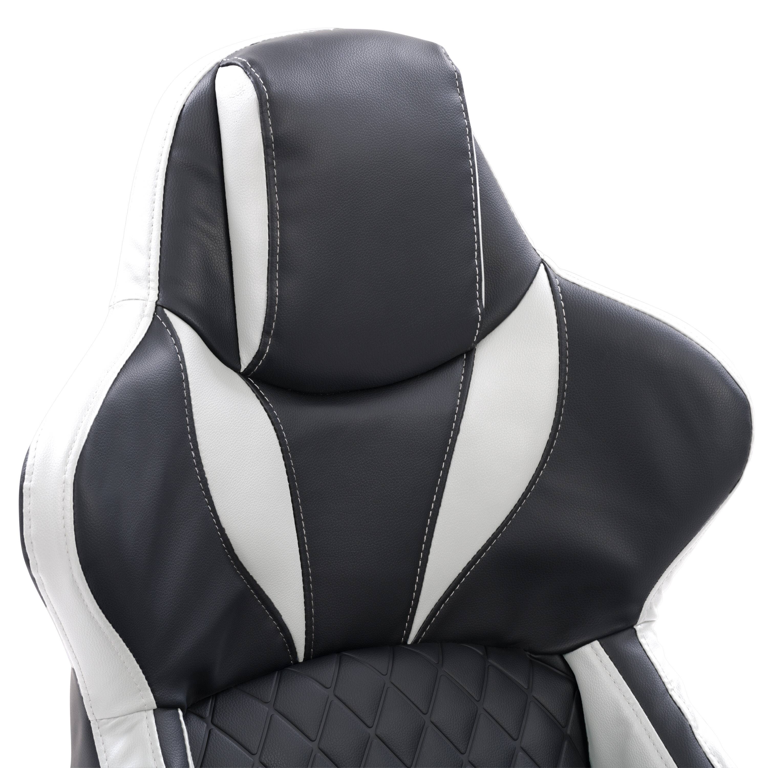 Alt View 17. CorLiving - Nightshade Gaming Chair - Black and White.