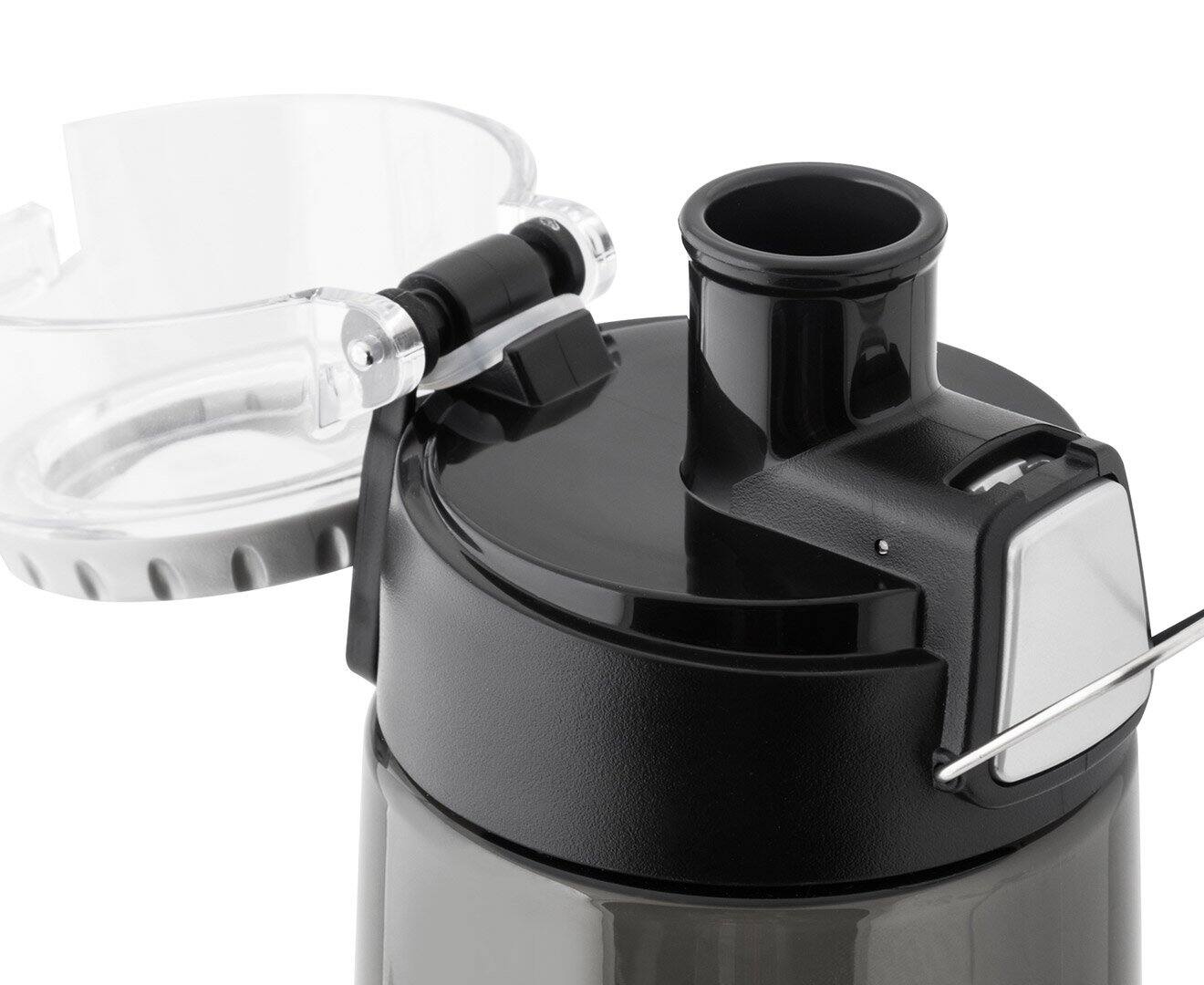 Alt View 5. Thermos - Thermos 24 oz. Tritan Flip-Cap Water Bottle with Rotating Meter - Smoke - Gray.
