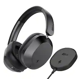 MEE audio - Cinema 3D Noise Canceling Bluetooth Over-the-Ear Headphone with Charging Pad & Spatial Audio for Bluetooth Enabled TVs - Black