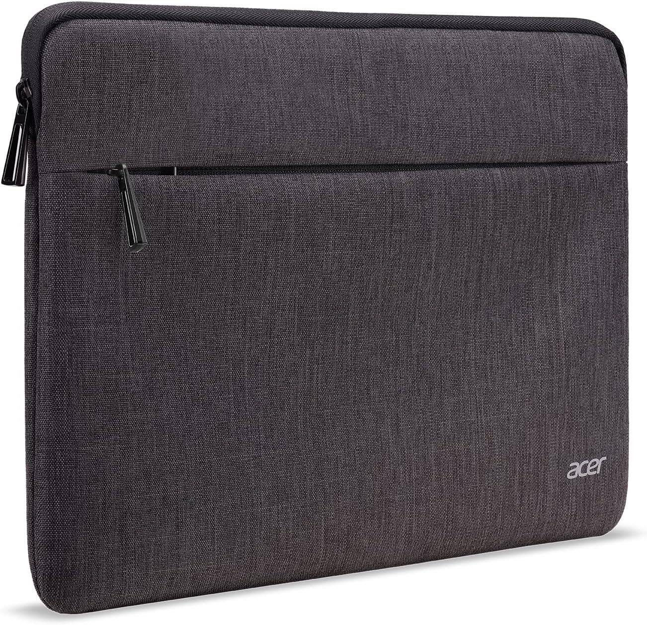 Back. Acer - 11.6" Antimicrobial Protective Nylon Sleeve Dark Gray | ABG1A2 | GP.BAG11.01S - Dark Gray.