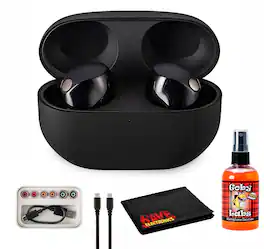 Sony - WF-1000XM5 True Wireless Noise-Canceling In-Ear Headphones Bundle (International Model) - Black