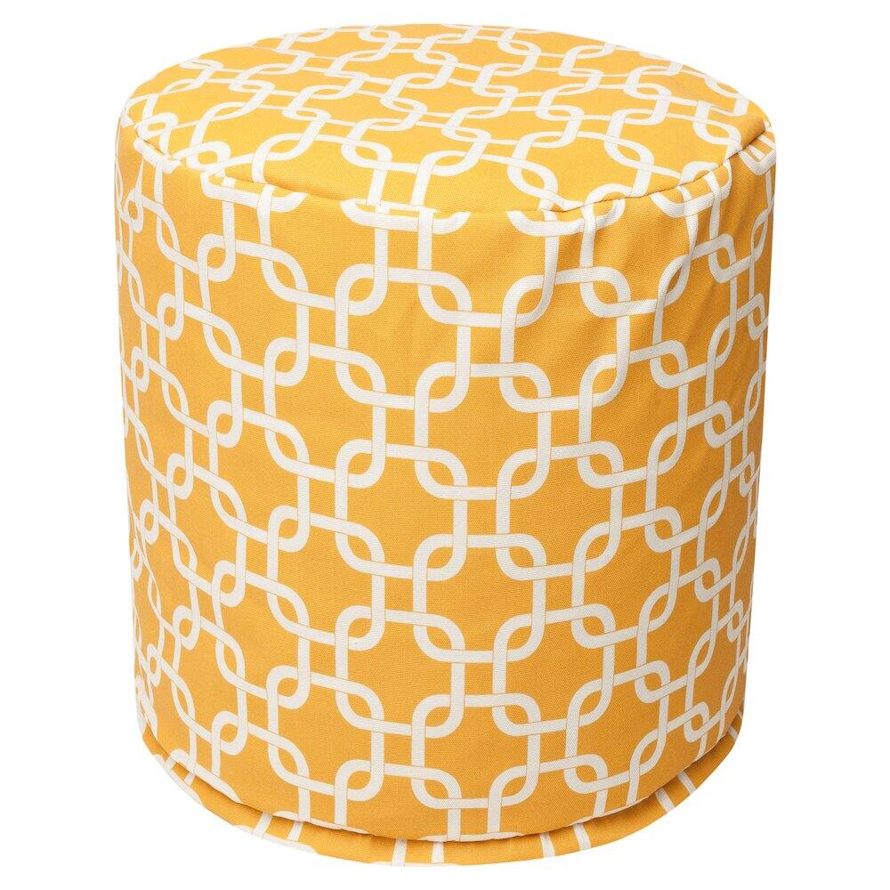 Front. Majestic Home - Pouf Links Yellow - Yellow.