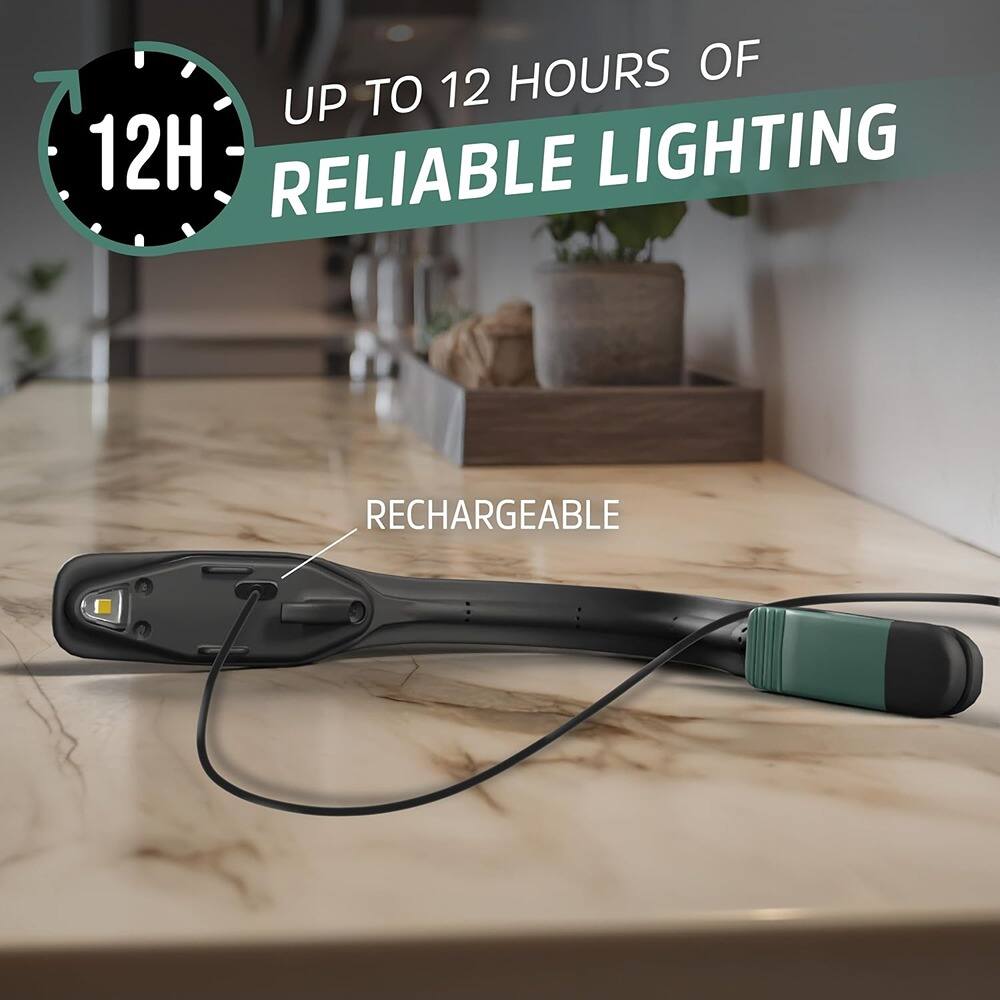 UP TO 12 HOURS OF RELIABLE LIGHTING  
RECHARGEABLE