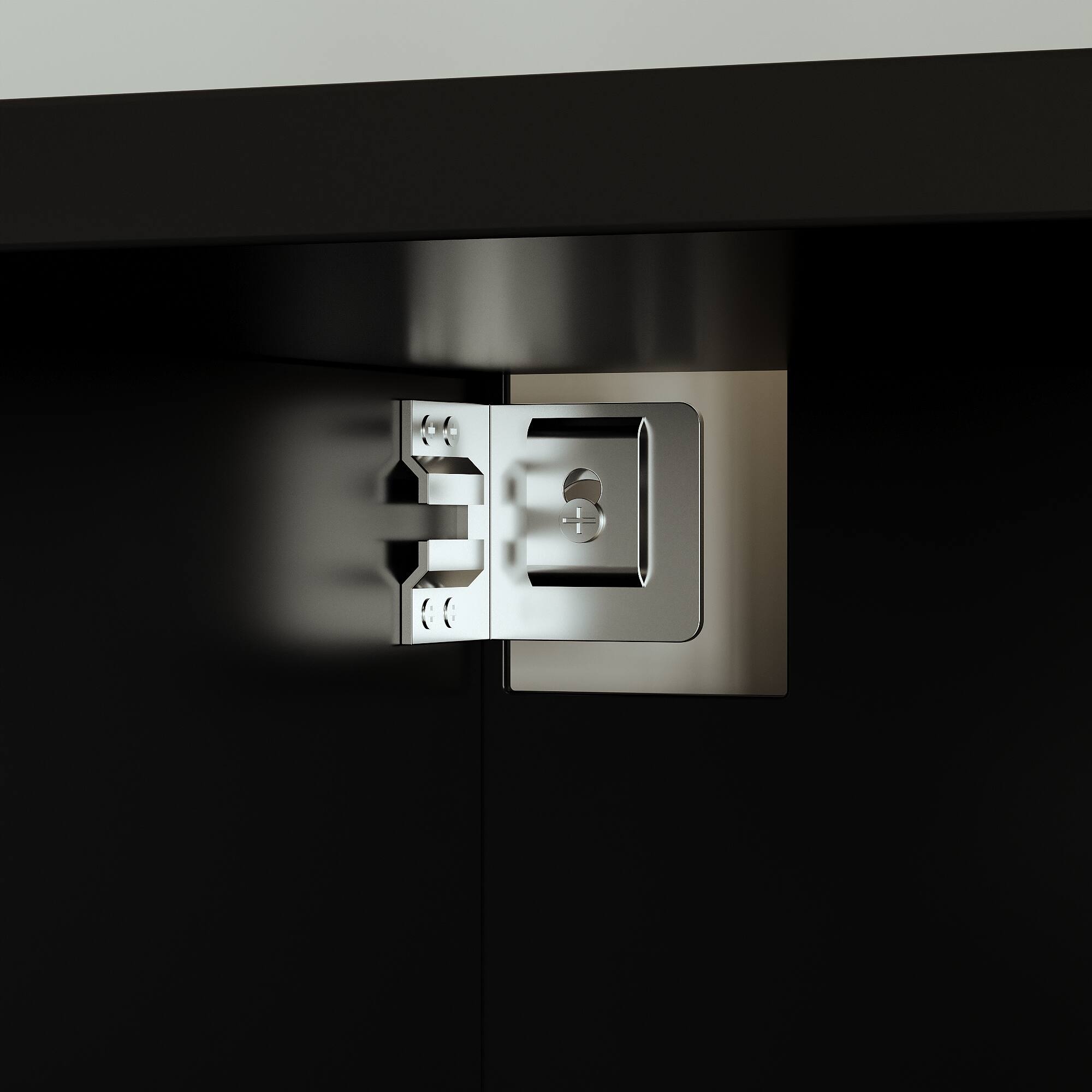 Alt View 6. Famapy - Famapy Modular Split - design Multi - Purpose Storage Cabinet Set - Black.