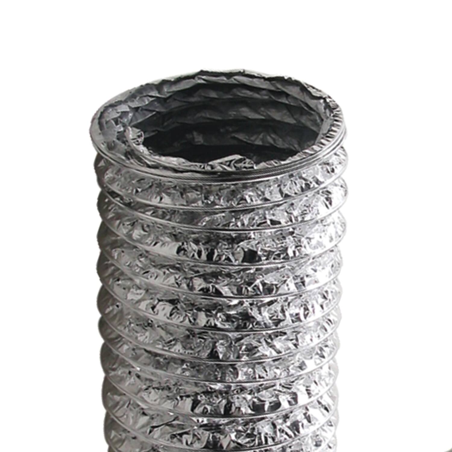 Left. Deflecto - Supurr-Flex 5-Ply 4-In Aluminum Flexible Dryer Vent Transition Duct 50 Ft..