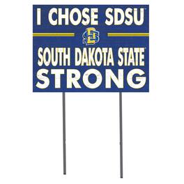 Jardine - South Dakota State Jackrabbits 18'' x 24'' I Chose Lawn Sign - Blue