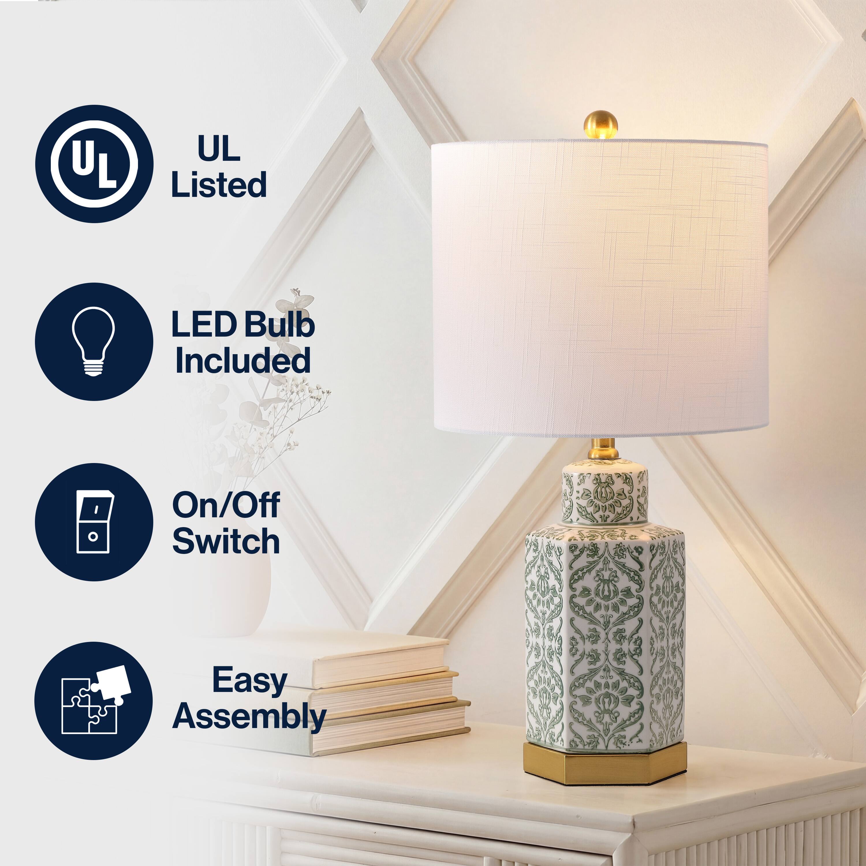 UL Listed  
LED Bulb Included  
On/Off Switch  
Easy Assembly