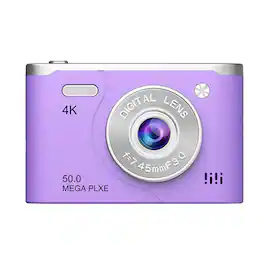 Cluzine - 4K Compact Digital Camera, 50MP Student Camera with Fill Light & 8X Zoom