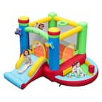 Costway Bountech Inflatable Bounce House Kids Music-Themed Castle with Jumping Area without Blower - Multicolor