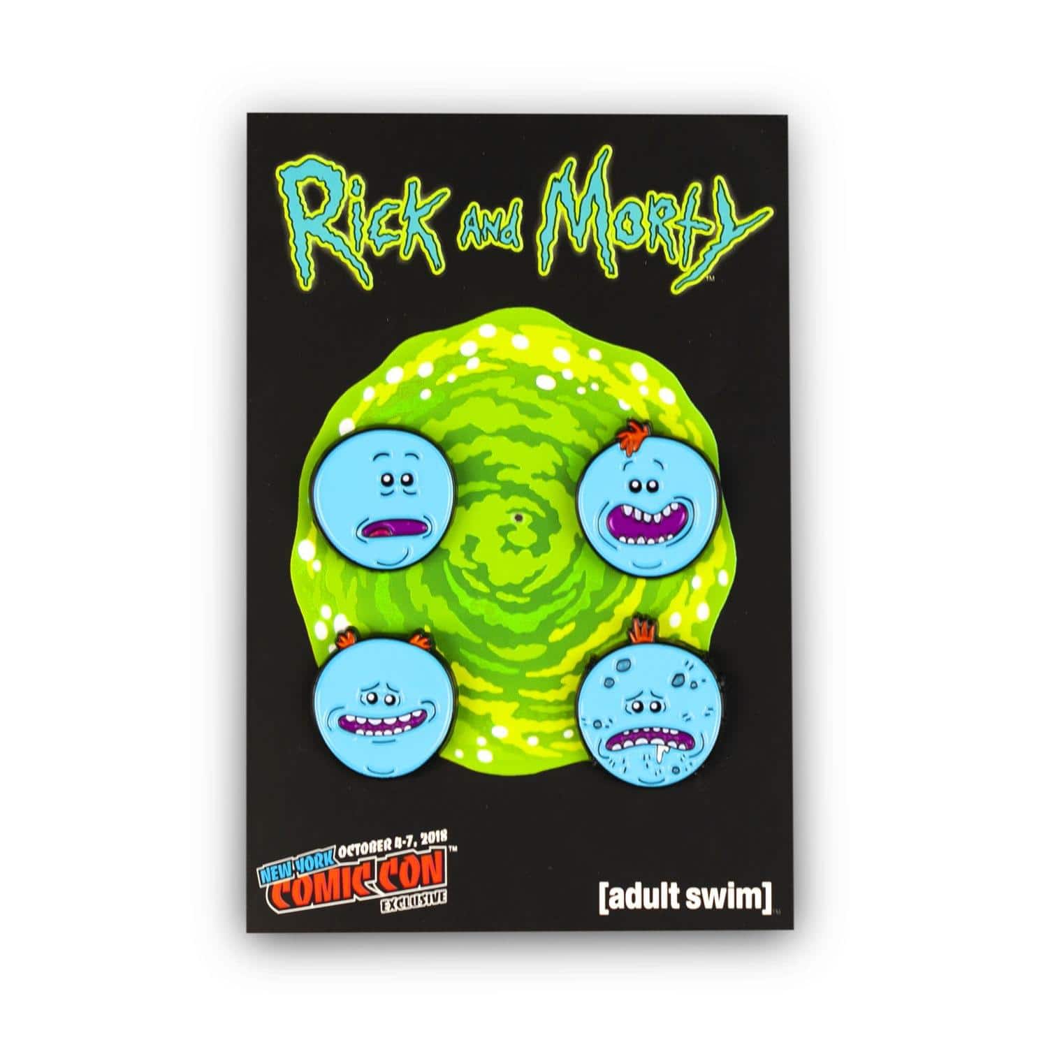 SalesOne LLC - Rick and Morty Collector's Enamel Pins, Meeseeks, 4 Pack - Green price history on PriceWatchPro