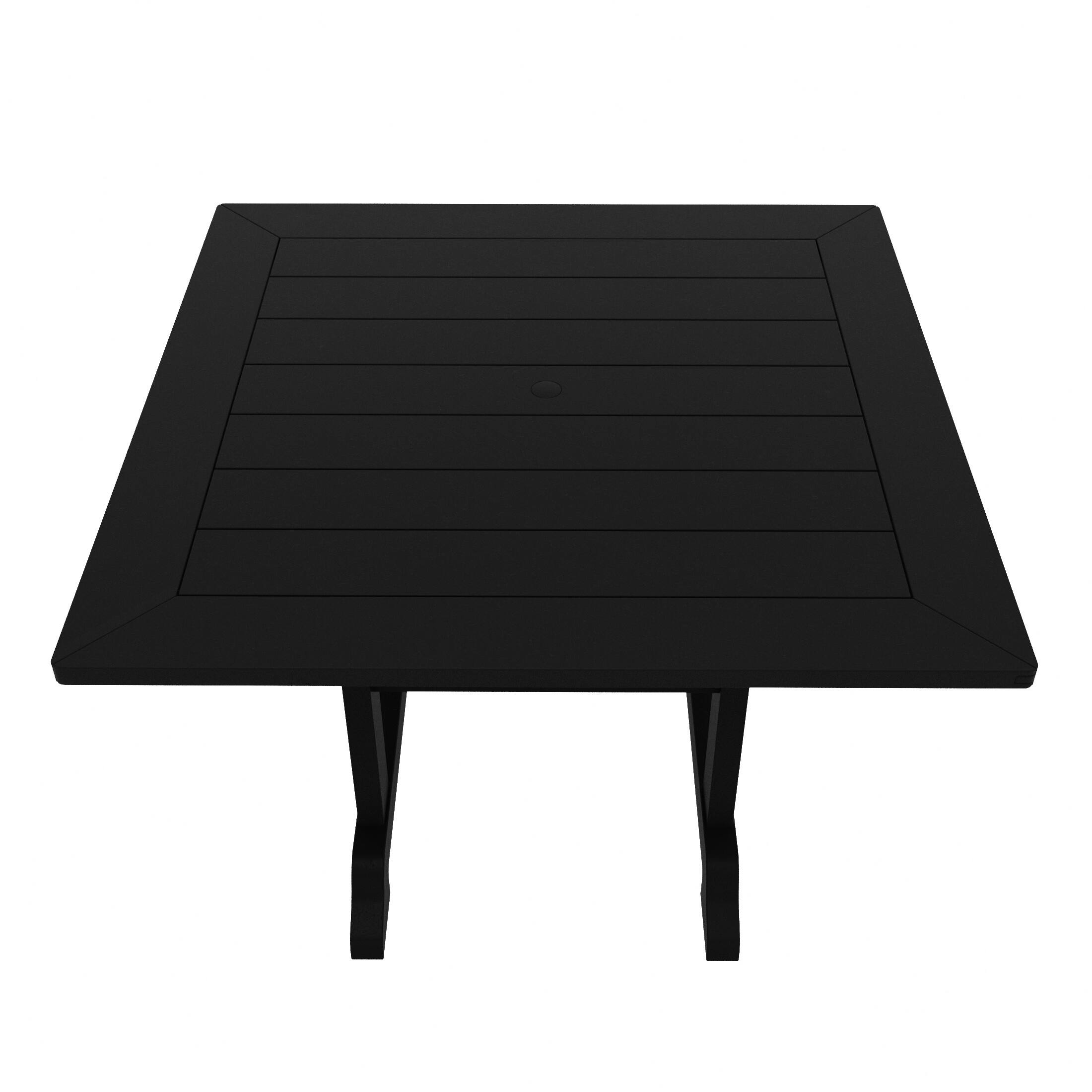 Alt View 1. WestinTrends - WestinTrends Malibu 43" Outdoor Patio Square Dining Table - Black.
