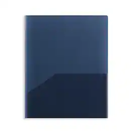 Staples - 2 Pocket Plastic Presentation Folder, Letter Size, (ST26384-CC) - Navy