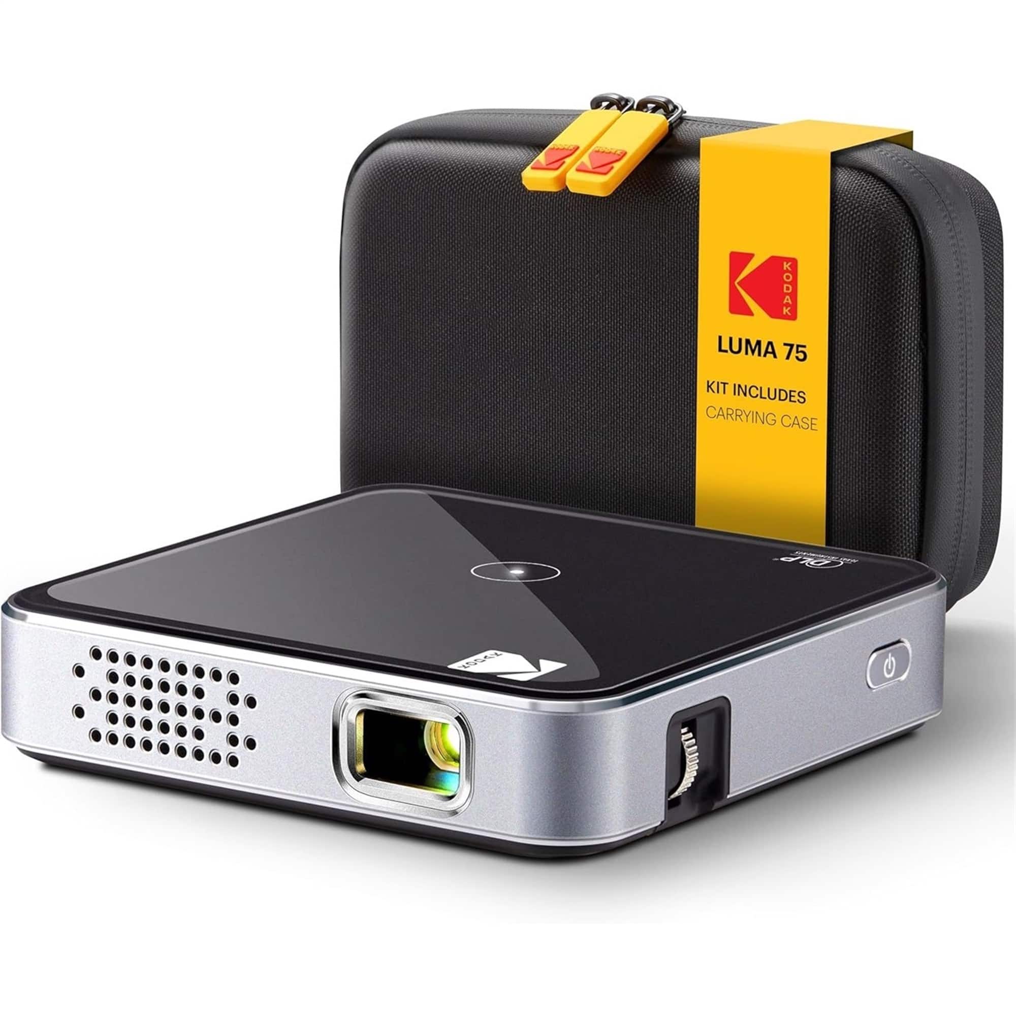 Kodak - Luma 75 Ultra Mini Projector, Portable Pico Projector with Carrying Case - Black