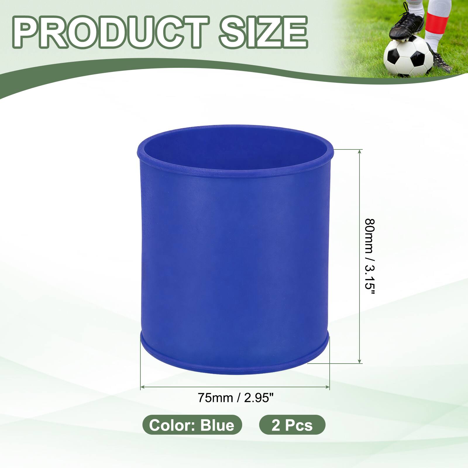 PRODUCT SIZE  
80mm / 3.15"  
75mm / 2.95"  
Color: Blue  
2 Pcs