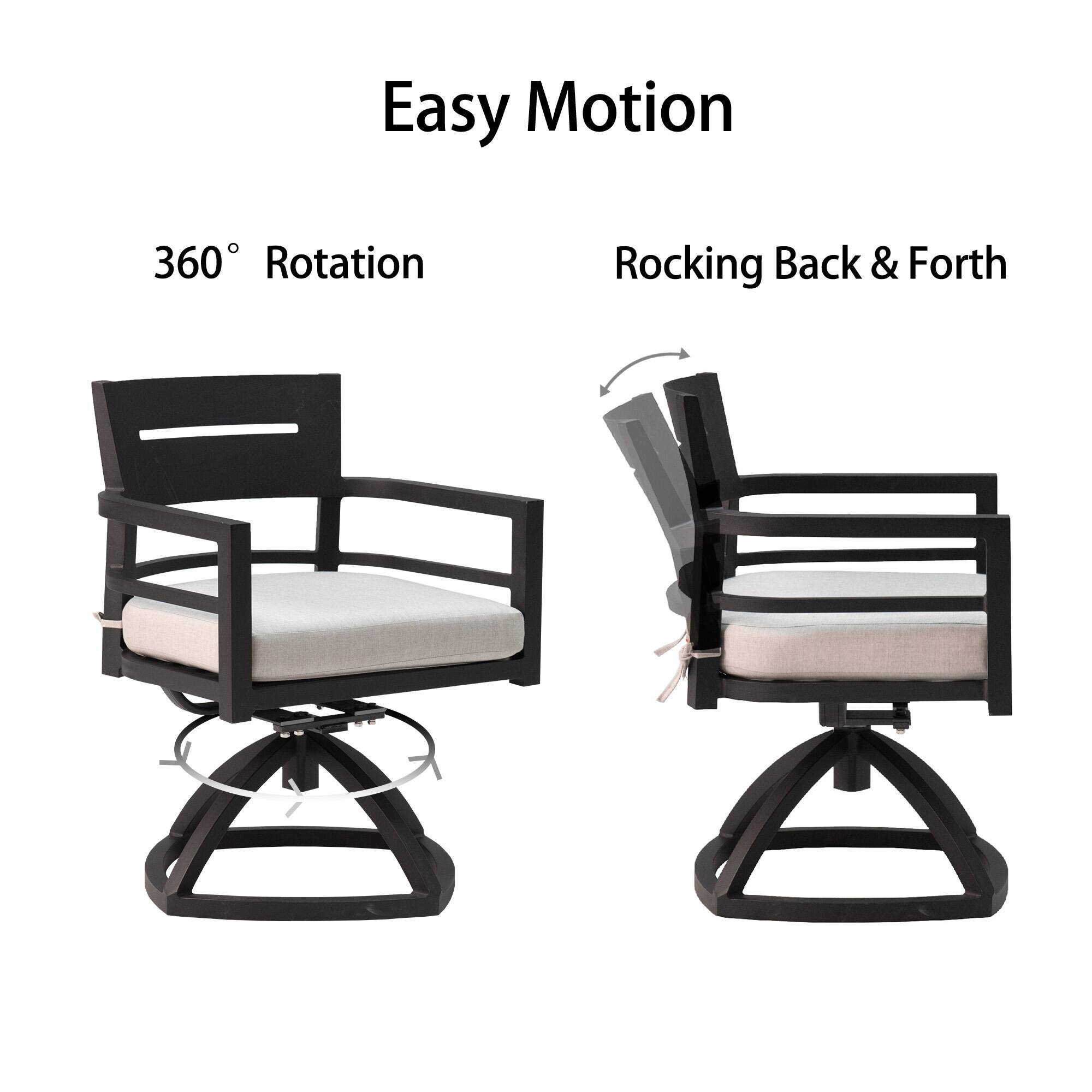 Easy Motion

360° Rotation

Rocking Back & Forth
