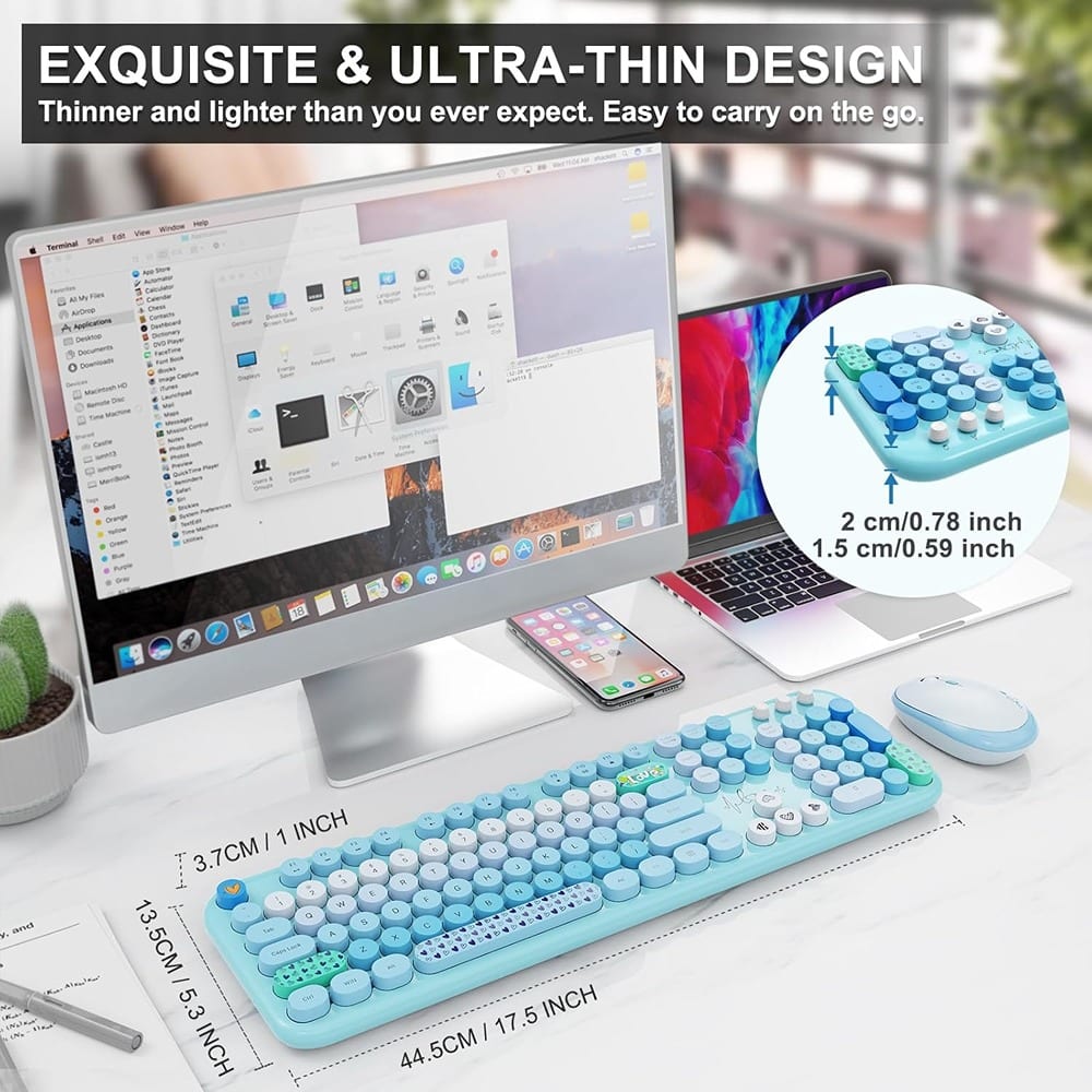 MOSZAR LLC Wireless Keyboard and Mouse Combo 2.4G Full Sized