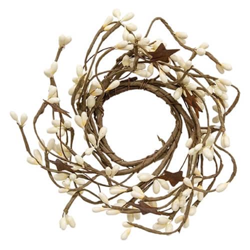 BreeBe - Pip Berry Ring With Rusty Stars 2" - Ivory