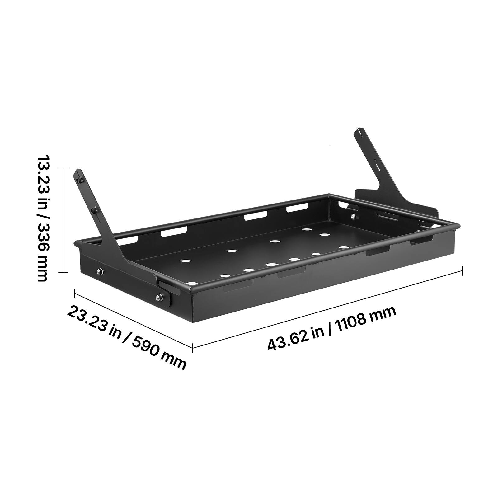 13.23 in / 336 mm  
23.23 in / 590 mm  
43.62 in / 1108 mm