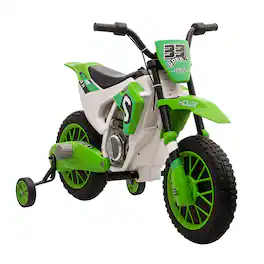Aosom - 12V Kids Motorcycle, Electric Motor Bike, Battery-Powered Ride-On Toy with Charging Battery, Training Wheels