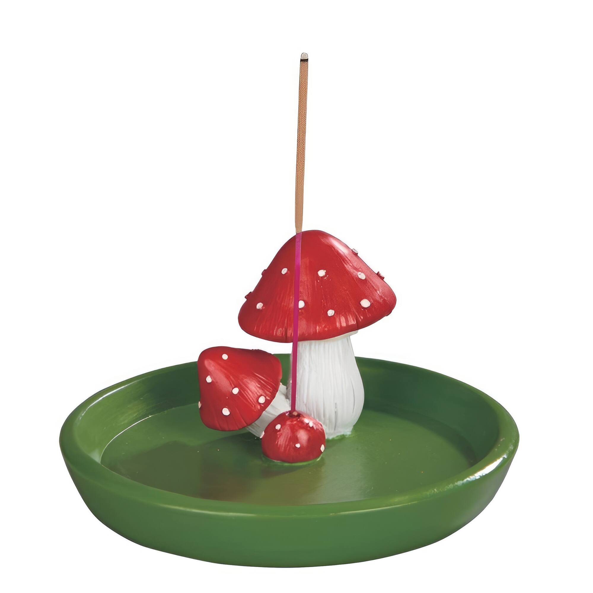 Front. FC Design - FC Design 4.25"H Mushroom Incense Burner Computer Desk Tabletop Decoration - Multi-Color.