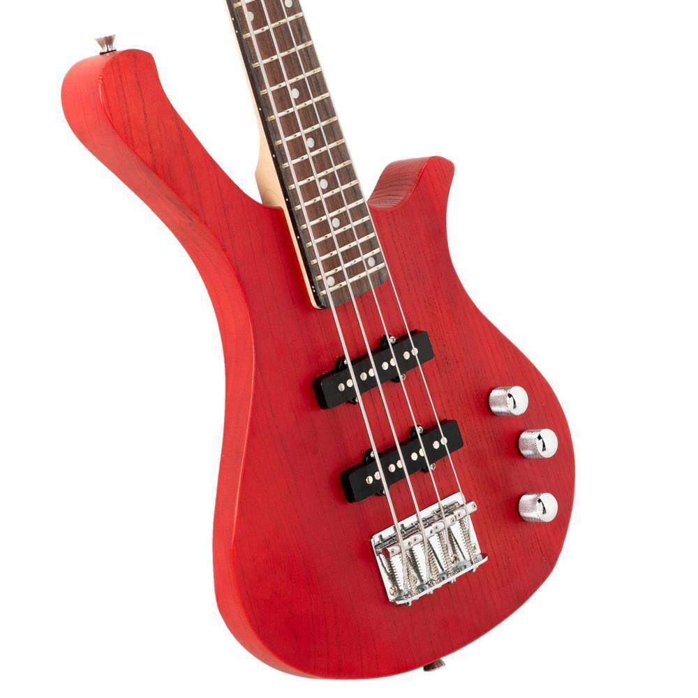 Alt View 2. Winado - 4 String Electric Bass Guitar, 36-inch Bass Guitar Kit with Split single-coil Pickup, Rosewood Fretboard, Mahogany Body.