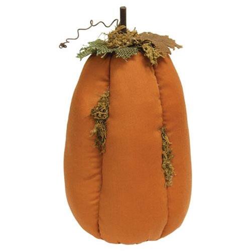 Front. BreeBe - Mossy Orange Stuffed Pumpkin 11" - Orange.