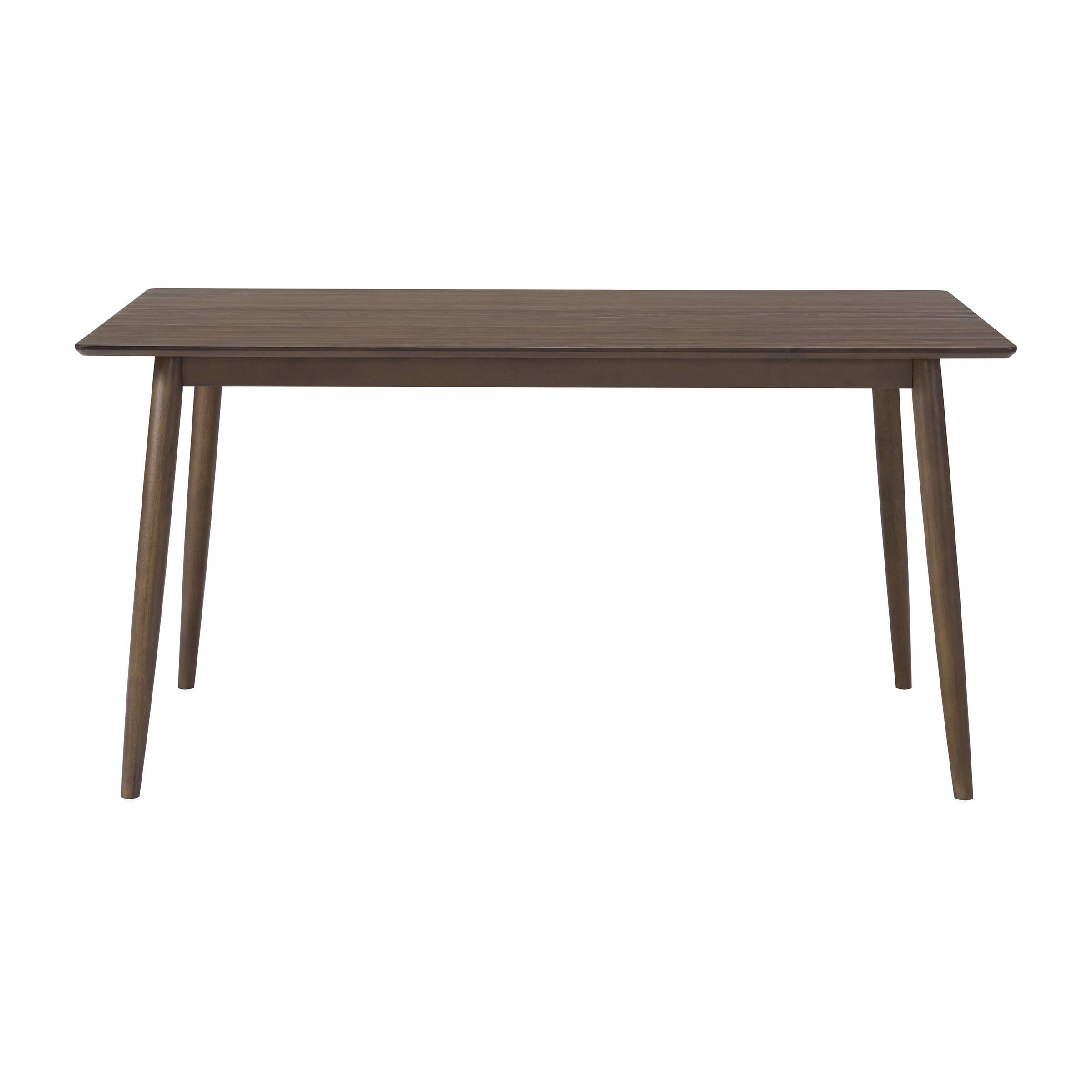 Angle. Alaterre Furniture - 59 in. Wood Mid Century Modern Dining Table - Warm Walnut.