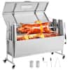 Front. VEVOR - Rotisserie Grill, 38W BBQ Outdoor Pig & Lamb Spit Roaster, Charcoal Spit Roaster with 132 LBS Capacity - Stainless steel color.