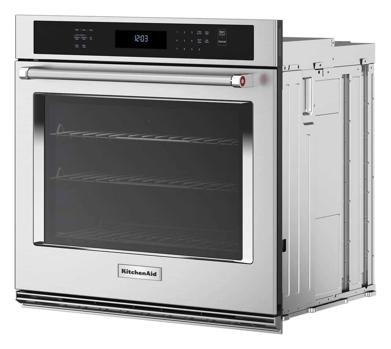 Alt View 1. KitchenAid - 27" Built-In Single Electric Wall Oven with Air Fry Mode - Stainless Steel.