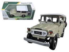 Toyota FJ40 Top 1/24 Diecast Model Car by Motormax - Beige With White