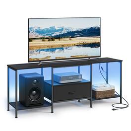 Songmics Home - TV Stand for TVs Up to 70 Inches, Media Console Table and Entertainment Center Unit for Living Room - Ink Black