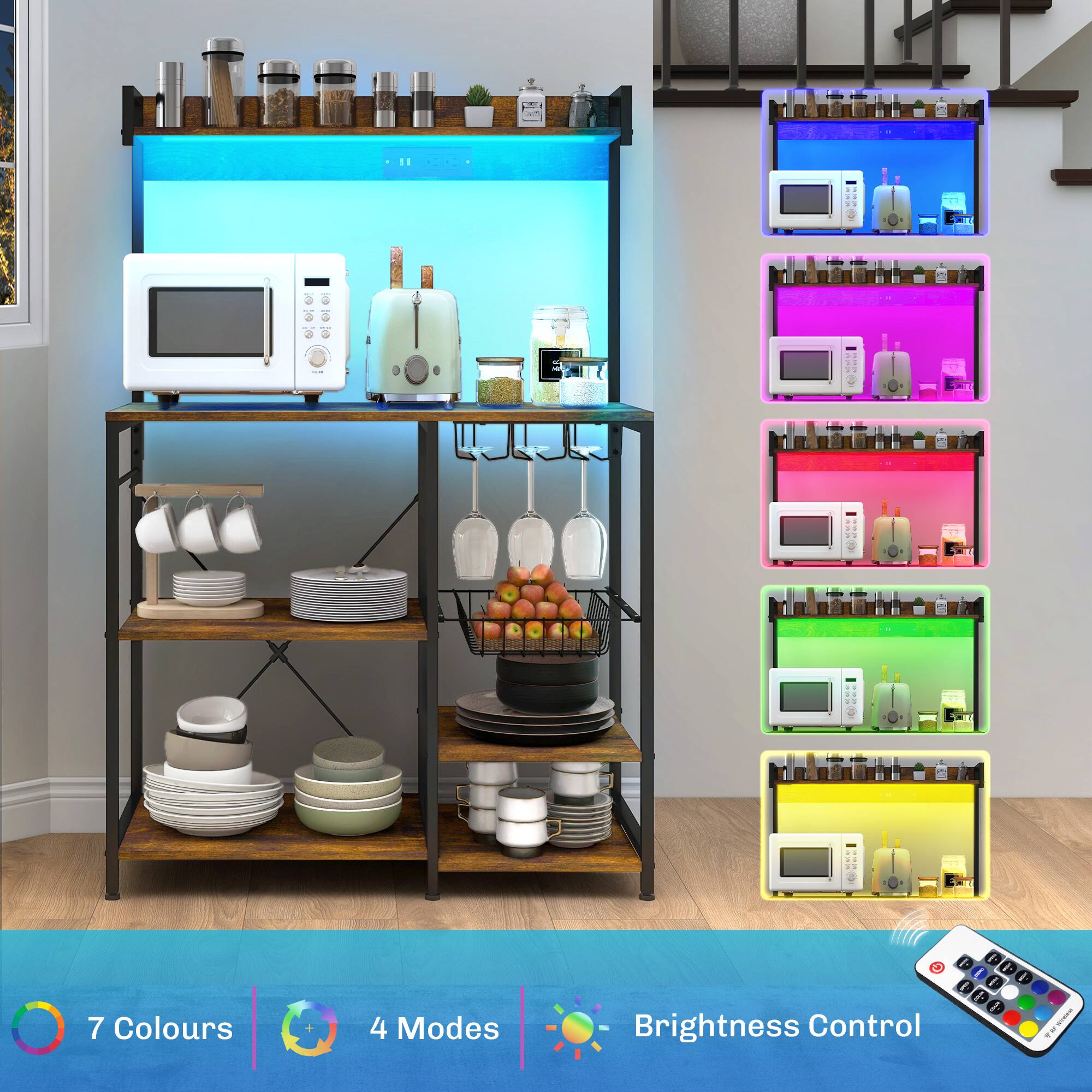 7 Colours  
4 Modes  
Brightness Control