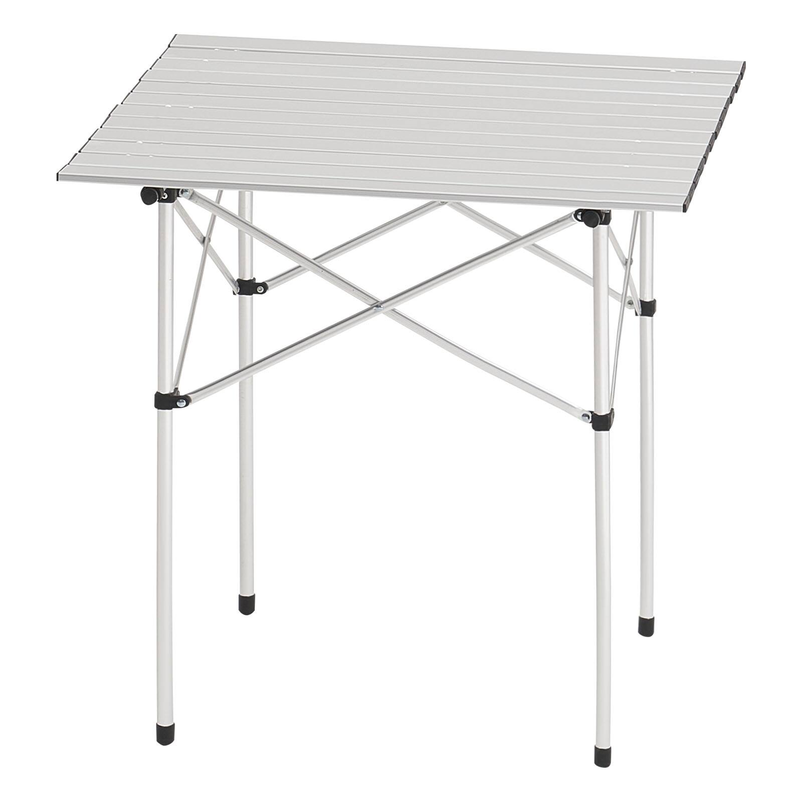 Alt View 5. VEVOR - Folding Camping Table, Portable Roll Up Side Tables, Small Lightweight Aluminum Beach Table, Compact with Carry Bag - Silver.