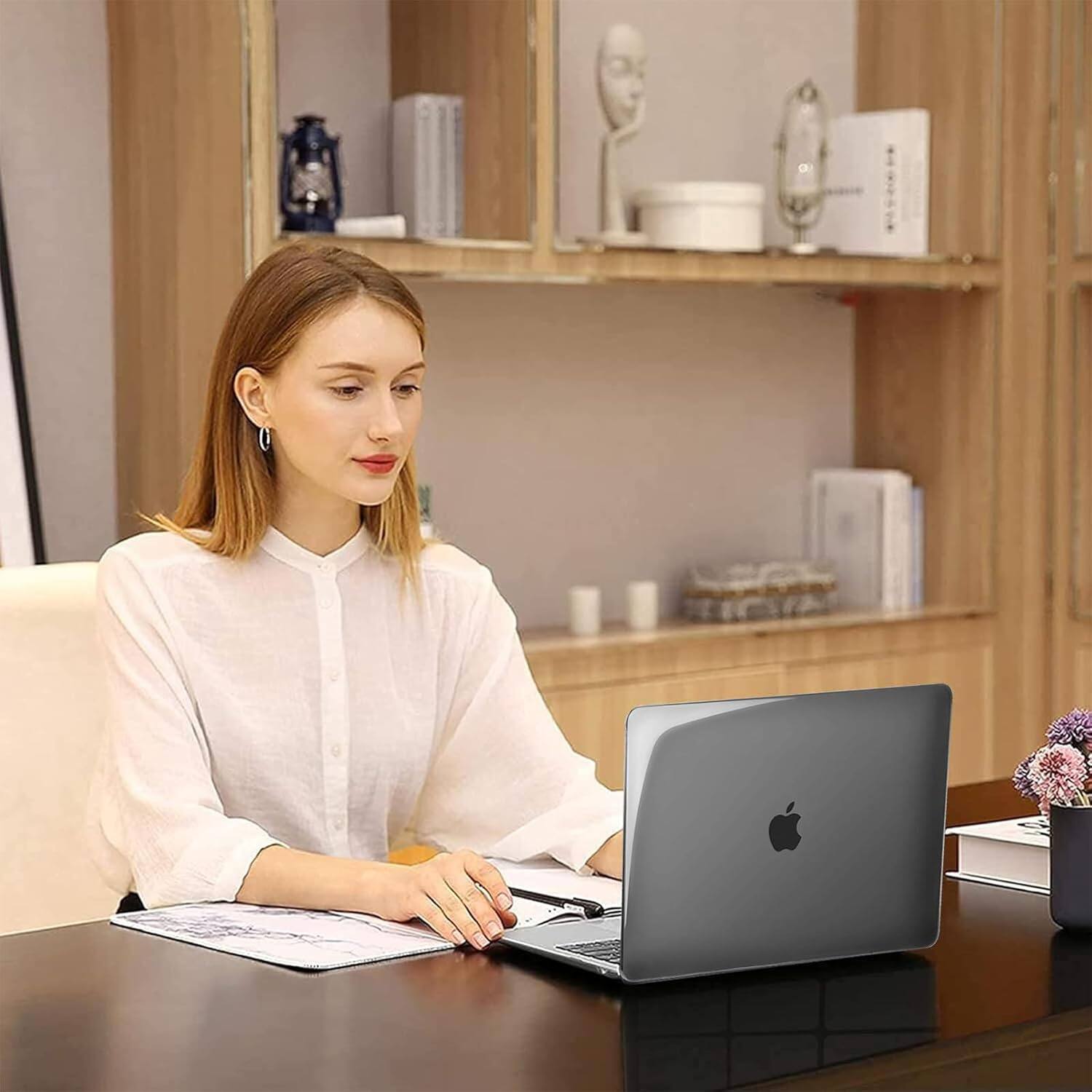 Alt View 2. mosiso - Hard Shell Case for 13-inch MacBook Pro 2016-2026 A2338 A2289 A2251 A2159 A1989 A1706 A1708 - Smoke Black.