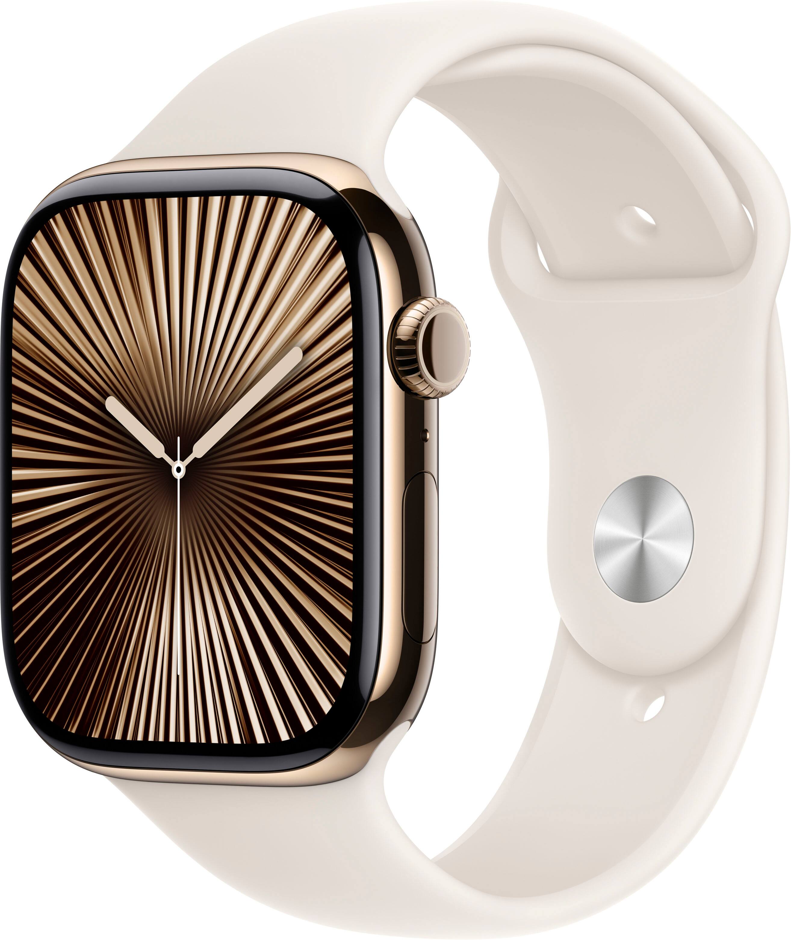 Alt View 11. Apple - 46mm Starlight Sport Band - M/L - Starlight.
