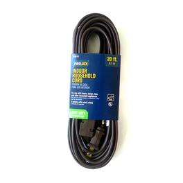 ProjeX - Indoor 20 ft. L Extension Cord 16/2 SPT-2 - Brown