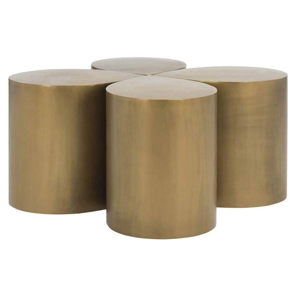 Front. Safavieh - Home Collection Roe Dark Grey and Black Retro Mid Century Wood Coffee Table - Brown.