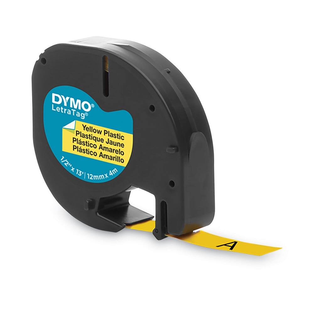 DYMO LetraTag  
Yellow Plastic  
Plastique Jaune  
Plástico Amarillo  
Plástico Amarelo  
1/2" x 13' | 12mm x 4m