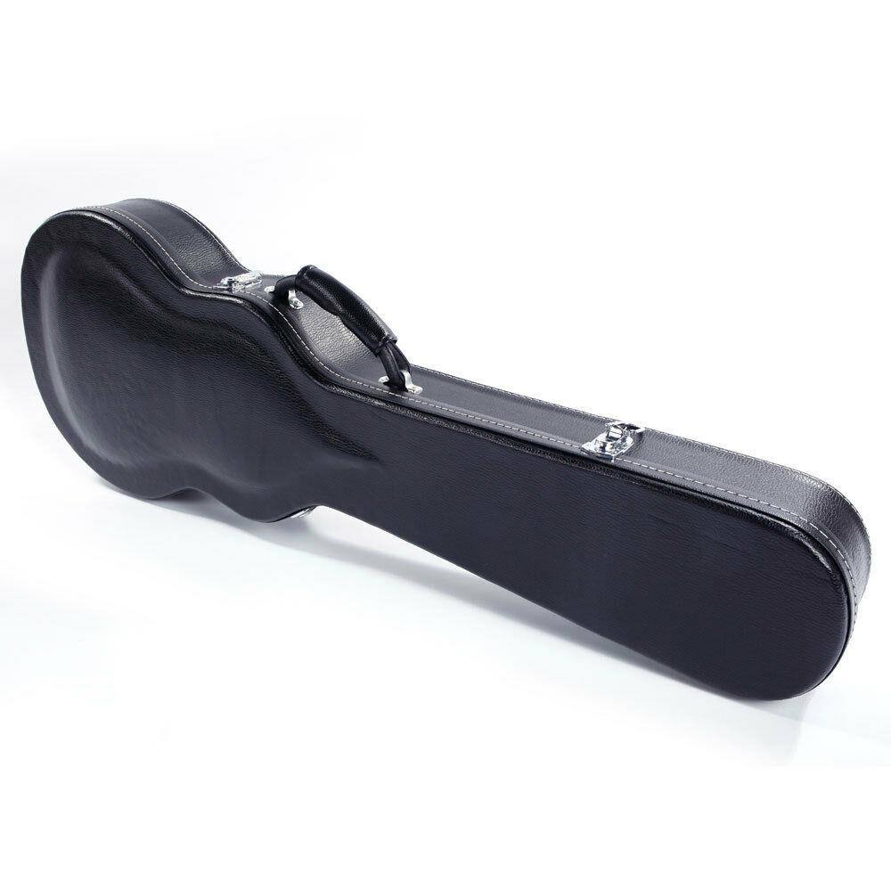 Alt View 2. Winado - Black for GLP Style Electric Guitar Carrying Hard Shell Case w/ Lock Latch.
