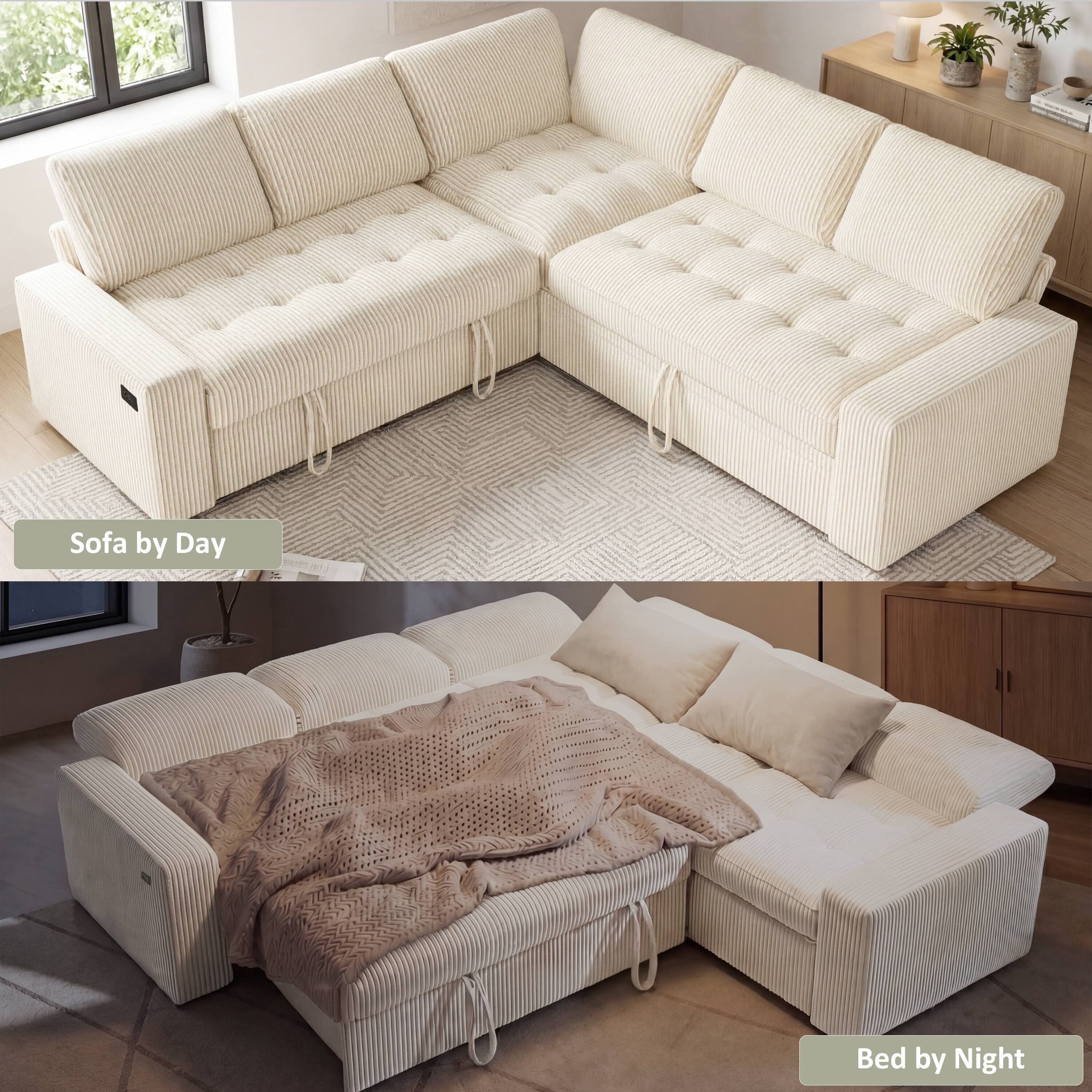 Sofa by Day  
Bed by Night