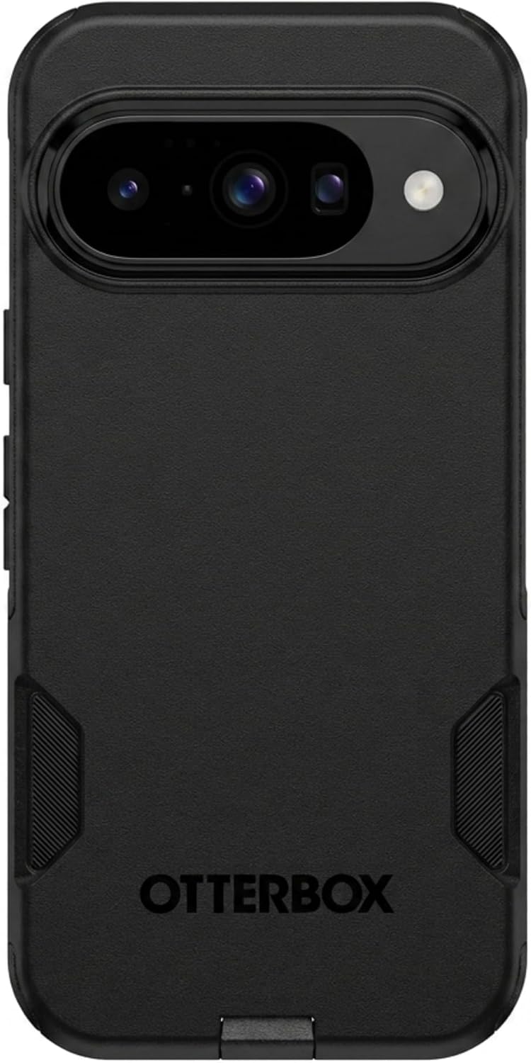 Left. OtterBox - OtterBox - Commuter Series Hard Shell For Google Pixel 10 & Pixel 10 Pro - Black - Black.
